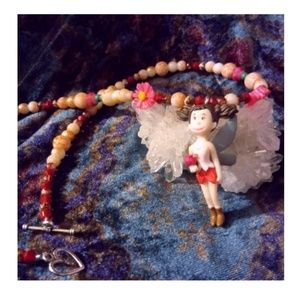 Handmade in the USA Jewelry - Fairy necklace Garden fairy pendant Handmade in the USA Jewelry - Fairy necklace Garden fairy pendant